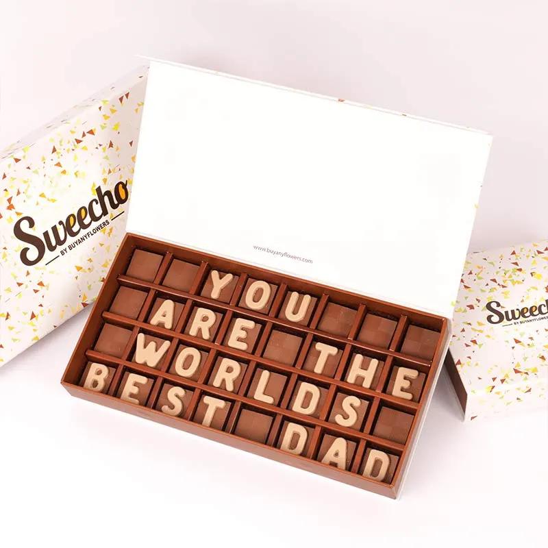 You Are The Worlds Best Dad Chocolates By Sweecho - Chocolates gift from Buy Any Flowers Dubai in Al Quoz Industrial Area 4, Dubai, UAE