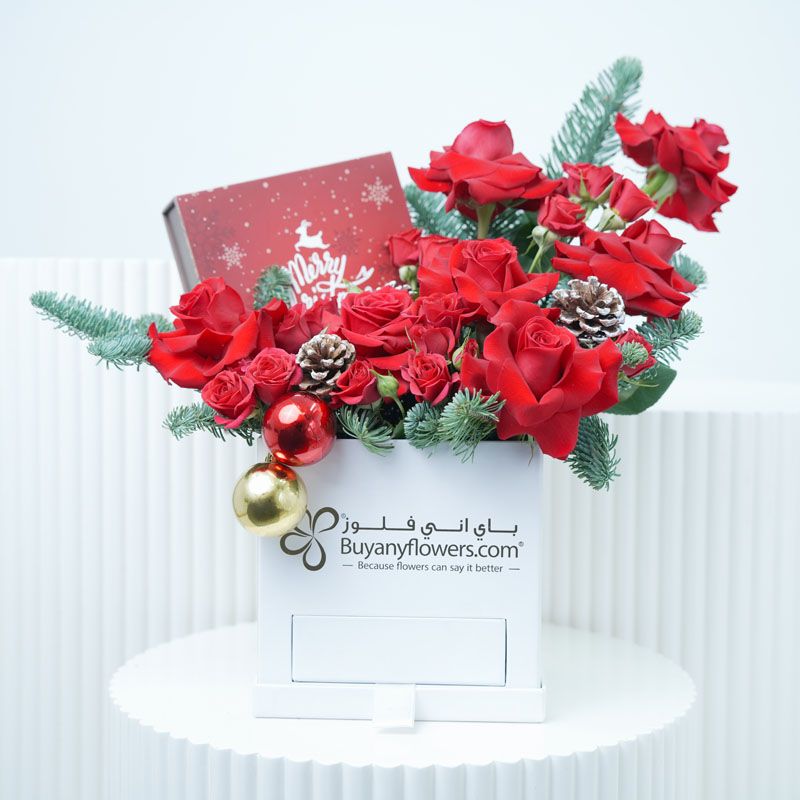 Floral Choco Christmas Wishes Red 1