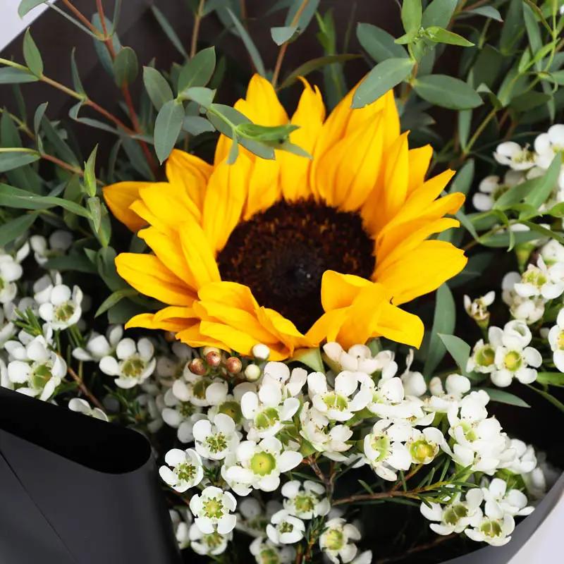 Sunny Single Sunflower Bouquet - Flowers gift from Buy Any Flowers Dubai in Al Quoz Industrial Area 4, Dubai, UAE - image 3