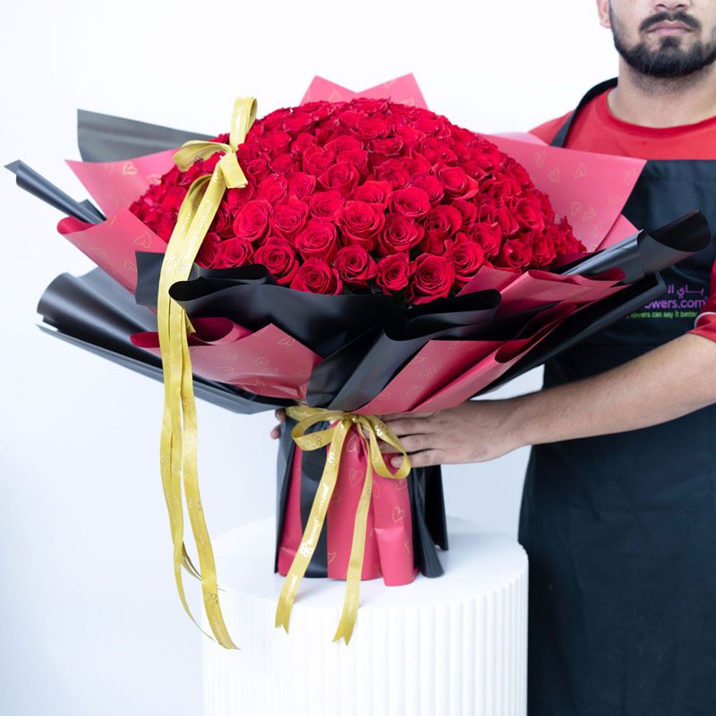 Soulmate 201 Red Roses Bouquet thumbnail 2