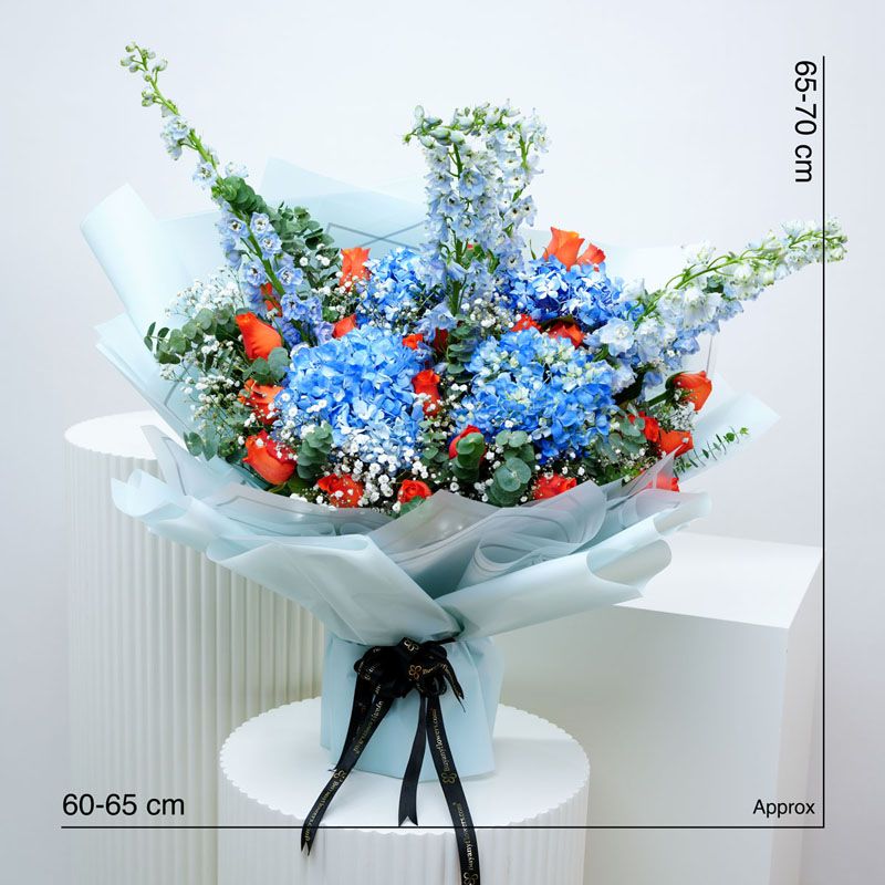 Fantastic Roses and Hydrangea Bouquet - Flowers gift from Buy Any Flowers Dubai in Al Quoz Industrial Area 4, Dubai, UAE - image 4