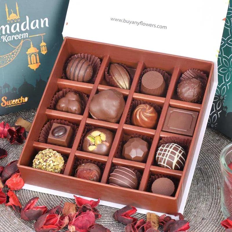 Ramadan Premium Chocolates By Sweecho 16 Pcs Green thumbnail 2