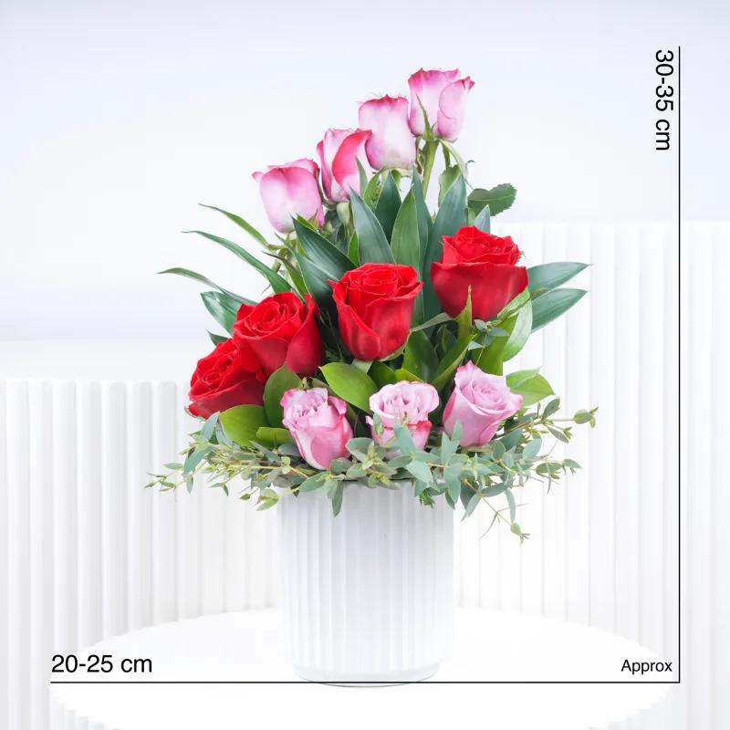Beauty 11 Red and Purple Roses Arrangement - Flowers gift from Buy Any Flowers Dubai in Al Quoz Industrial Area 4, Dubai, UAE - image 4