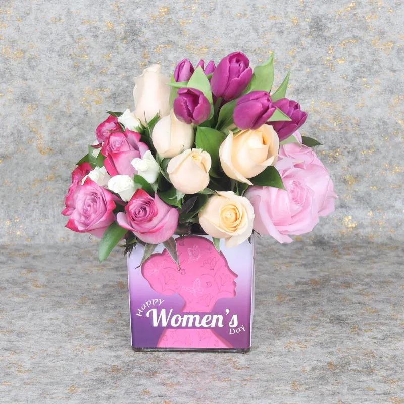 Happy Womens Day Flowers Arrangements in Dubai