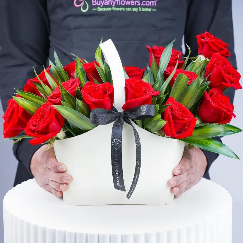 Present 15 Red Roses Box - Flowers gift from Buy Any Flowers Dubai in Al Quoz Industrial Area 4, Dubai, UAE - image 2