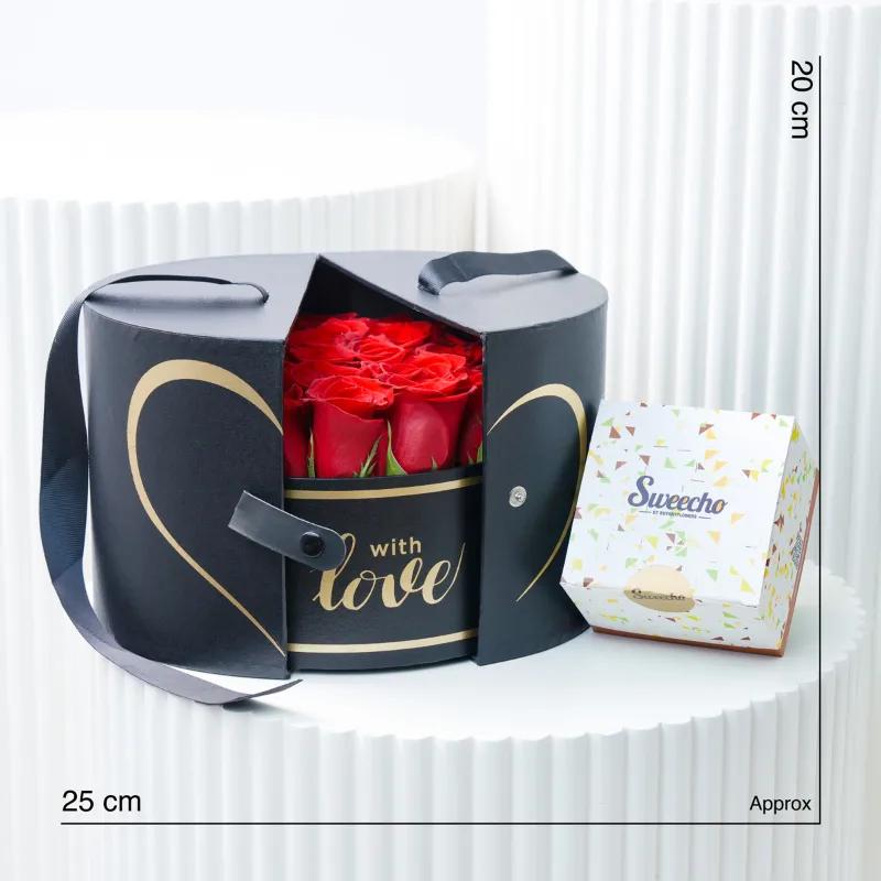 Love Surprise Black Box and 250gm Chocolates - Gift Sets gift from Buy Any Flowers Dubai in Al Quoz Industrial Area 4, Dubai, UAE - image 3