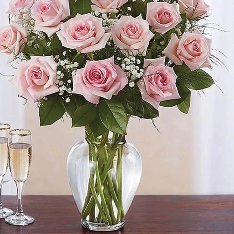 Pretty Pink Roses Arrangement thumbnail 3