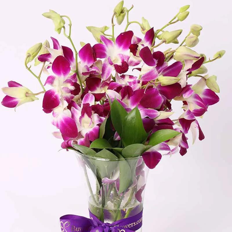 10 Purple Orchid in Vase thumbnail 2