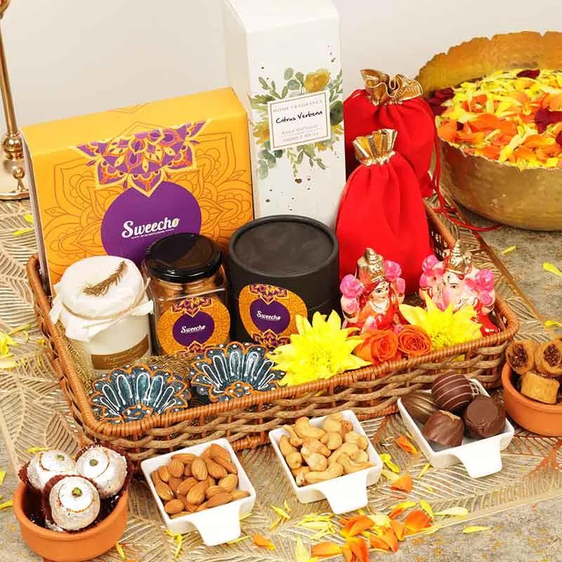 سلة هدايا ديوالي  فاخرة و مزدهرة  thumbnail 3