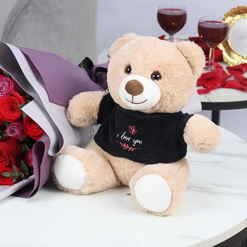 Queen of Heart Bouquet and I Love You Teddy thumbnail 2