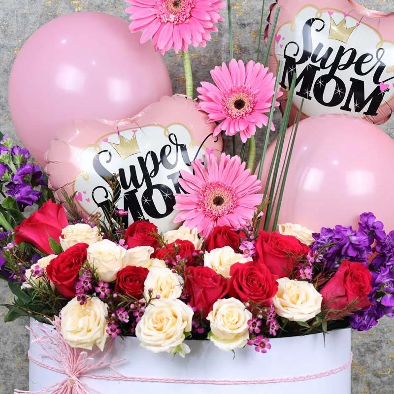 Bliss Super Mom Balloons and Flower Box thumbnail 2