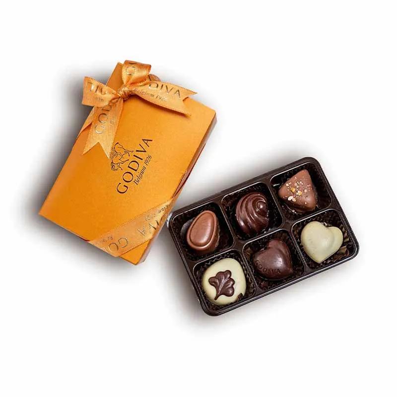 Godiva Gold Ballotin Box 6 Pcs - Chocolates gift from Buy Any Flowers Dubai in Al Quoz Industrial Area 4, Dubai, UAE