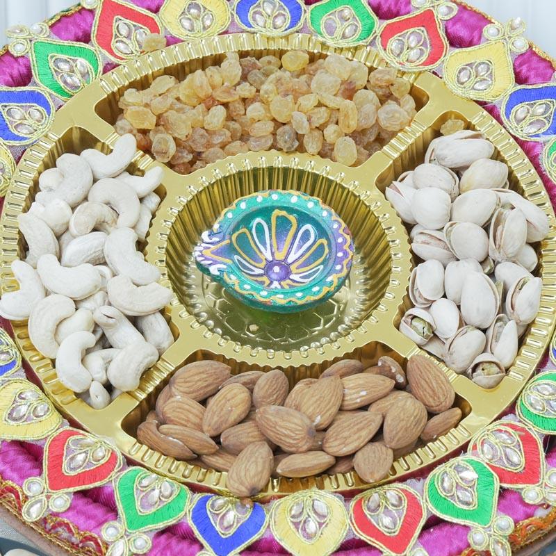 Luxury Dry Fruit Thali Gift Hamper thumbnail 3