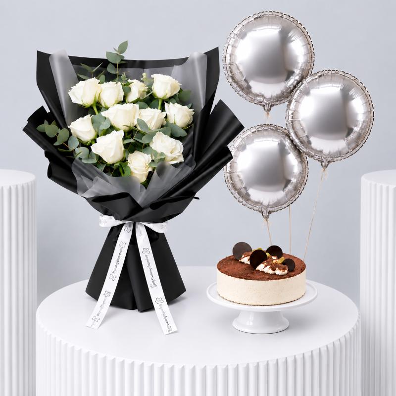 Floral Innocence Trio - Gift Sets gift from Buy Any Flowers Dubai in Al Quoz Industrial Area 4, Dubai, UAE
