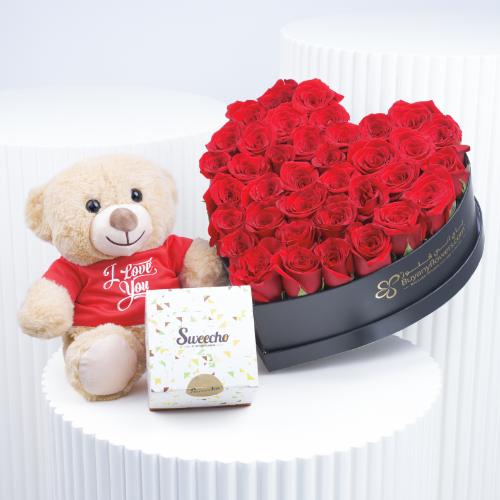 My Heart For You Red Roses Trio in Dubai
