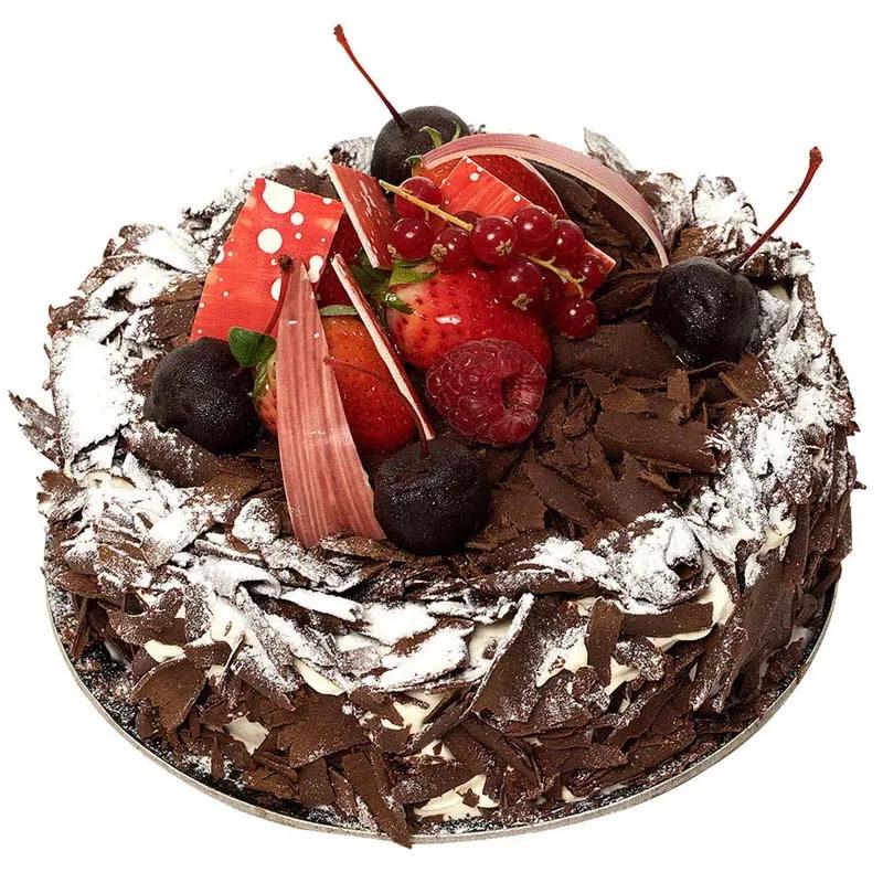 White Lilies Bunch with Black Forest Cake thumbnail 3