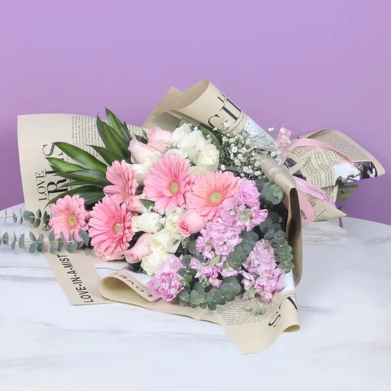 Pastel Gesture Flower Bouquet thumbnail 4