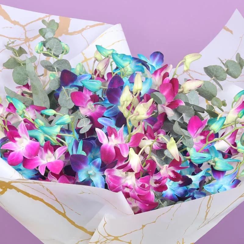 21 Purple and Blue Flower Bouquet - Flowers gift from Buy Any Flowers Dubai in Al Quoz Industrial Area 4, Dubai, UAE - image 3
