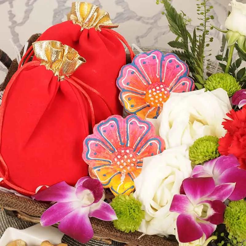 Diwali Nuts Floral Hamper thumbnail 3