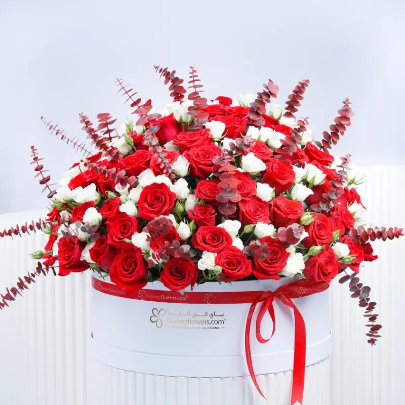 Grand Romance 151 Roses in Box - Flowers gift from Buy Any Flowers Dubai in Al Quoz Industrial Area 4, Dubai, UAE
