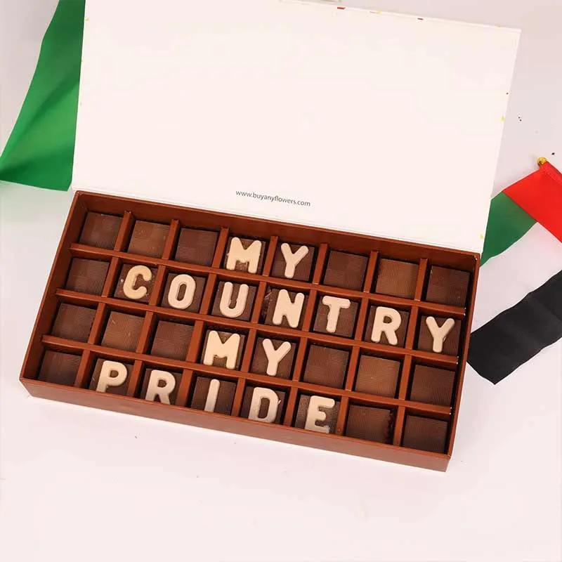 My Country My Pride Chocolates By Sweecho - Chocolates gift from Buy Any Flowers Dubai in Al Quoz Industrial Area 4, Dubai, UAE