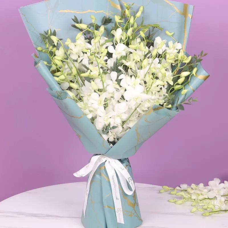 15 White Orchid Bouquet thumbnail 2