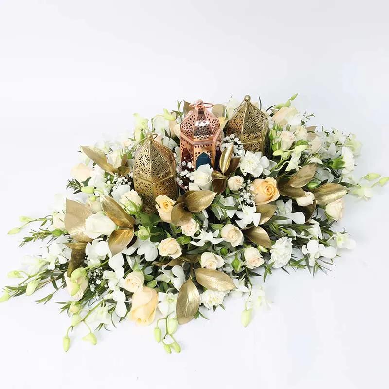 Cluster Peach and White Table Arrangement thumbnail 3