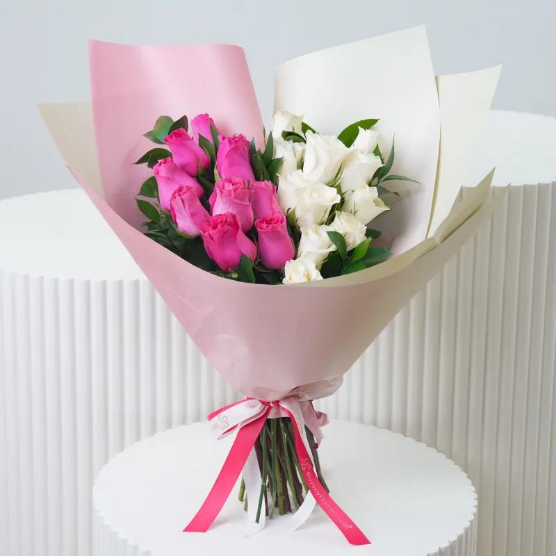 Blush 20 Roses Bouquet - Flowers gift from Buy Any Flowers Dubai in Al Quoz Industrial Area 4, Dubai, UAE