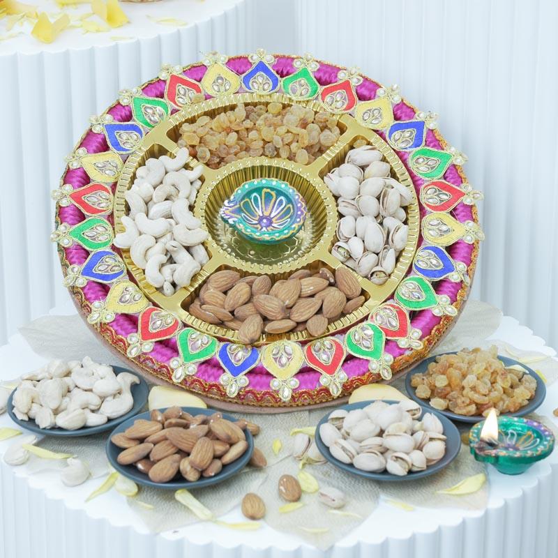 Luxury Dry Fruit Thali Gift Hamper thumbnail 2