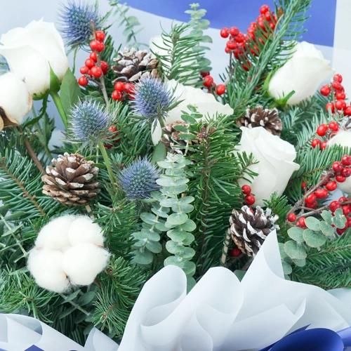 Frost Elegance Bouquet - Flowers gift from Buy Any Flowers Dubai in Al Quoz Industrial Area 4, Dubai, UAE - image 3