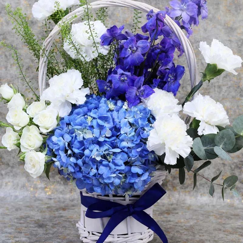 Blue Serenity Flower Basket thumbnail 2