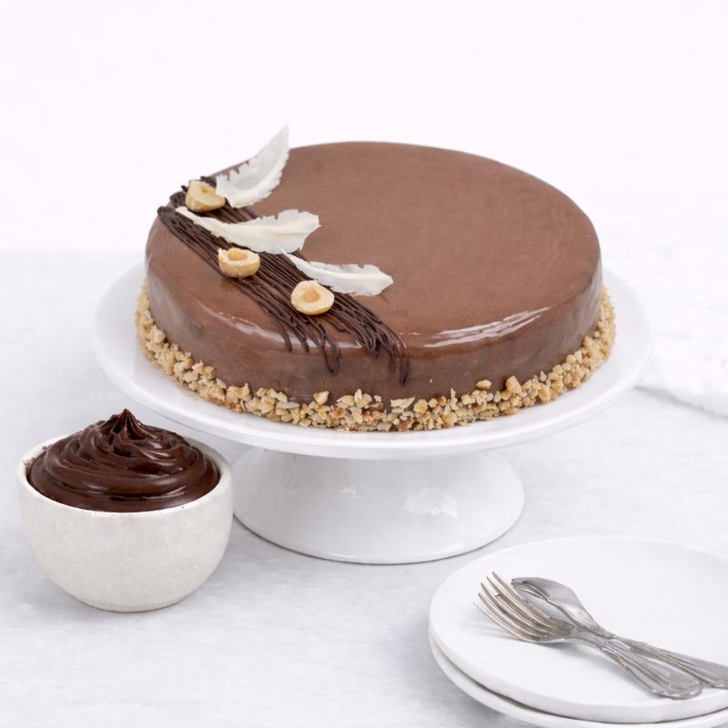Yummy Chocolate Hazelnut Cake 4 Portion - Cakes gift from Buy Any Flowers Dubai in Al Quoz Industrial Area 4, Dubai, UAE