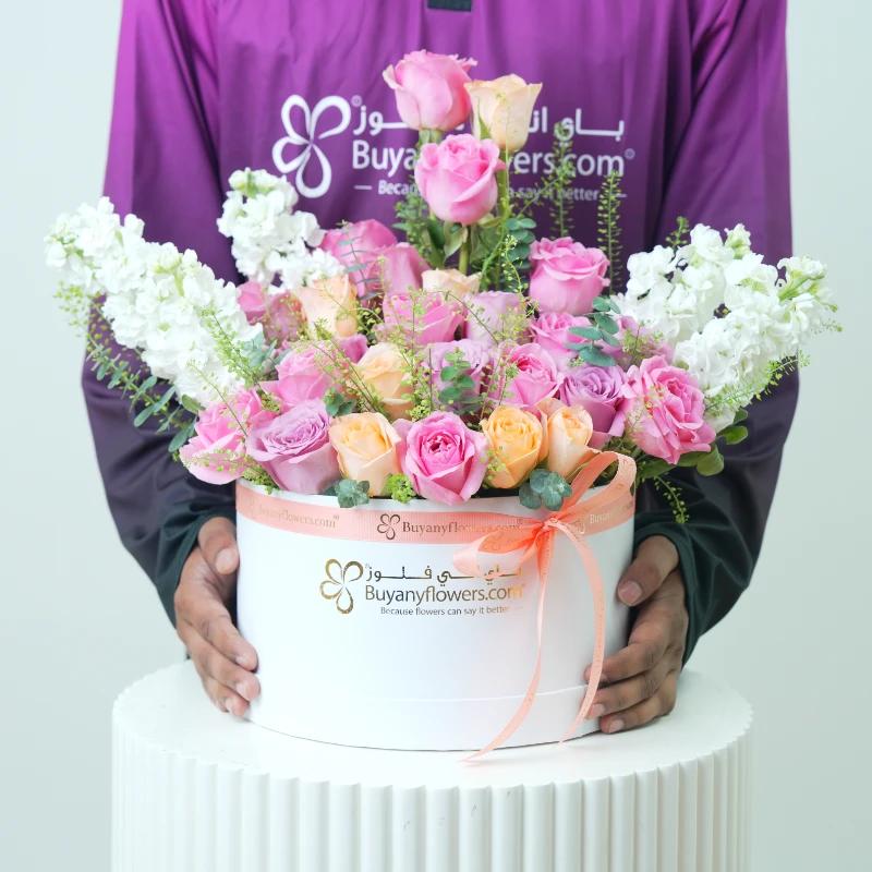 Pastel Garden Flower Box - Flowers gift from Buy Any Flowers Dubai in Al Quoz Industrial Area 4, Dubai, UAE - image 3