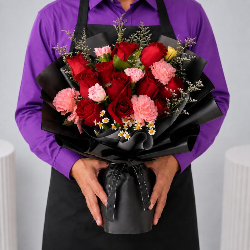 Crimson Pink and Birthday Balloon - Gift Sets gift from Buy Any Flowers Dubai in Al Quoz Industrial Area 4, Dubai, UAE - image 3