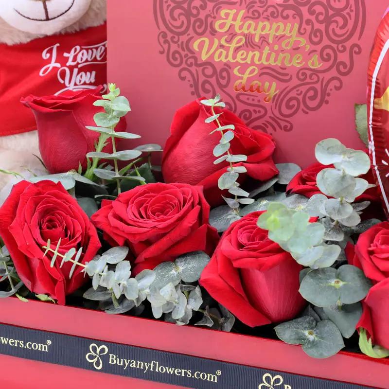 Valentine Flower Hamper thumbnail 4