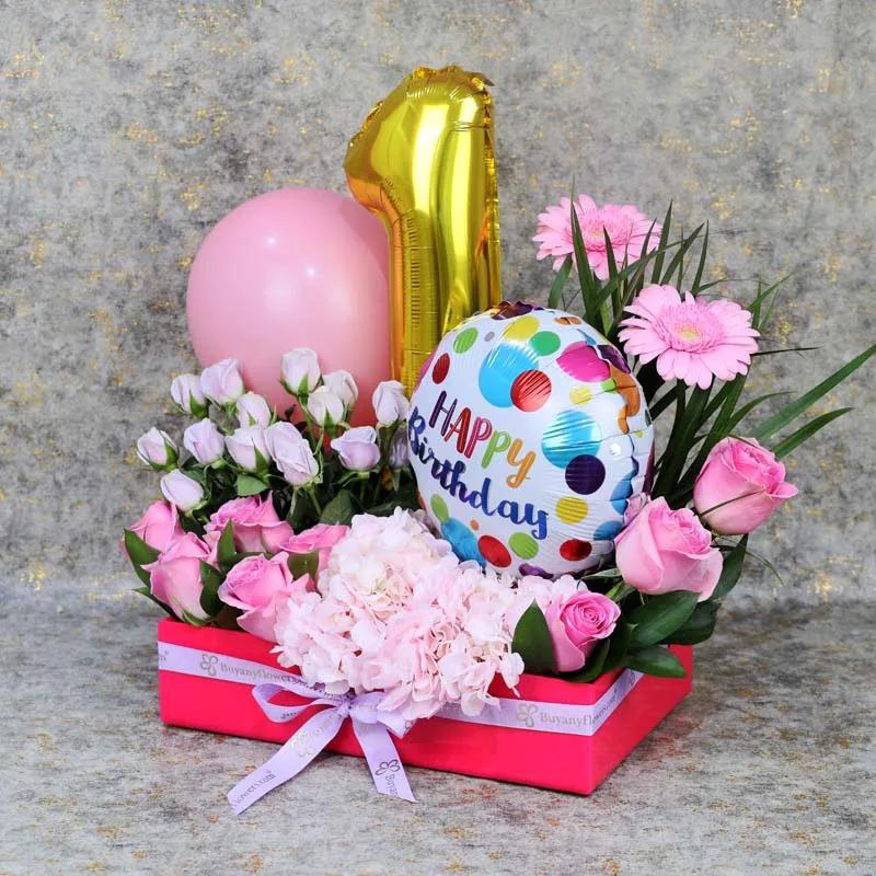 Customize Birthday Bloom Flower Arrangement thumbnail 3