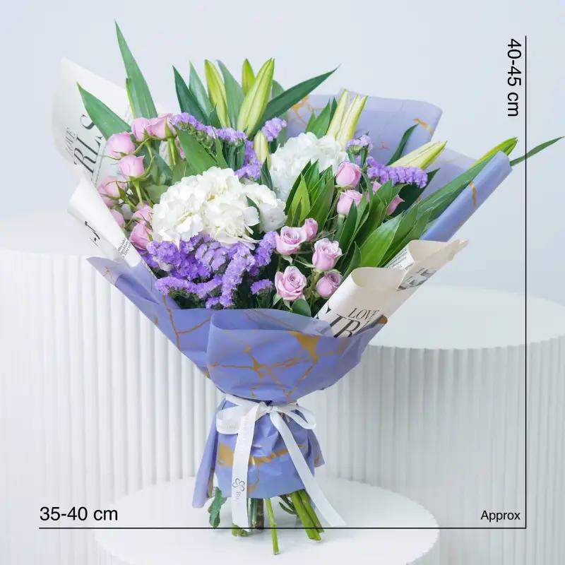 Ivory Lilac Bouquet - Flowers gift from Buy Any Flowers Dubai in Al Quoz Industrial Area 4, Dubai, UAE - image 4