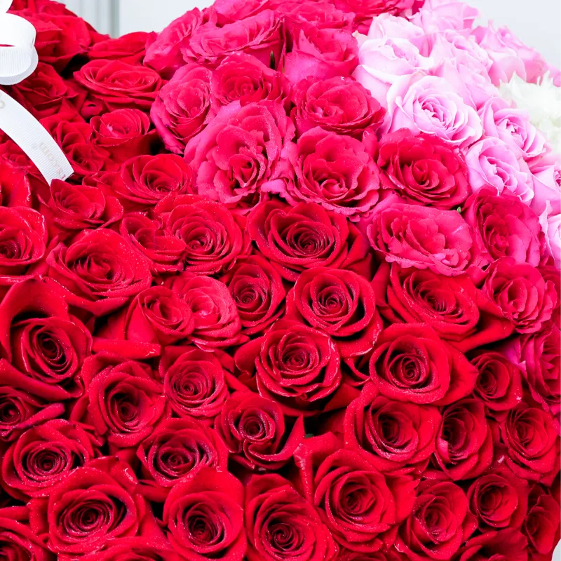 Grand Romance 201 Roses 3D Heart Arrangement - Flowers gift from Buy Any Flowers Dubai in Al Quoz Industrial Area 4, Dubai, UAE - image 3