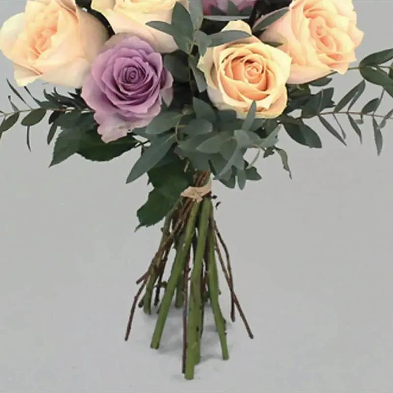 Charm of Peach and Purple Roses - Flowers gift from Buy Any Flowers Dubai in Al Quoz Industrial Area 4, Dubai, UAE - image 3