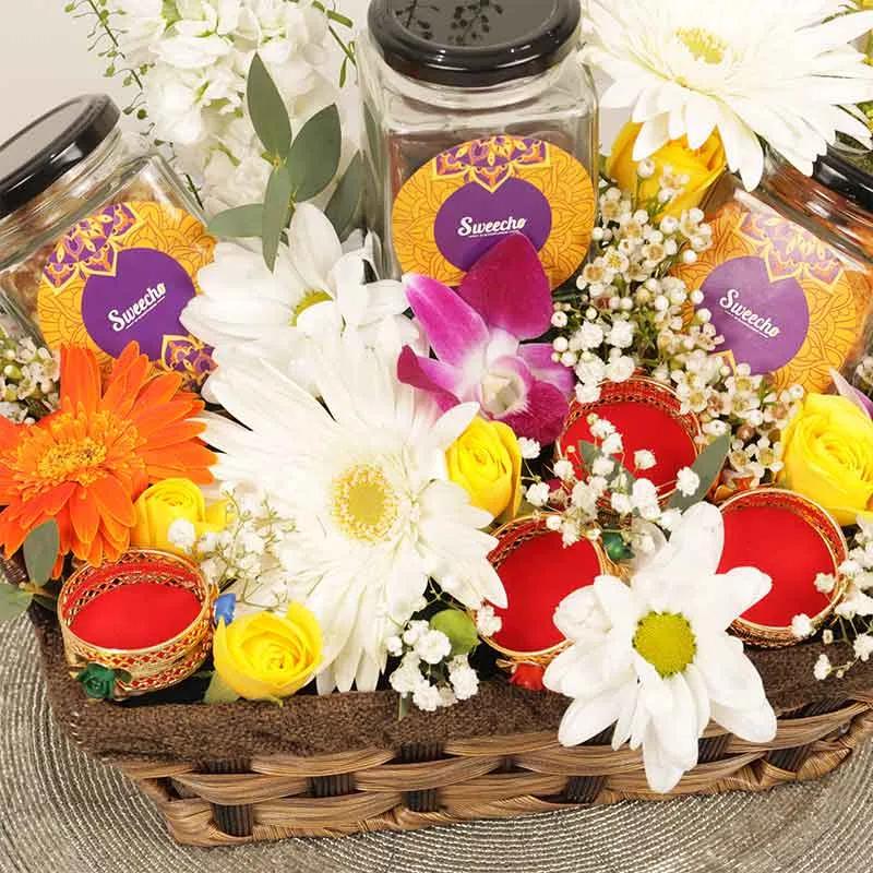 Sweetness of Nuts Floral Basket thumbnail 3