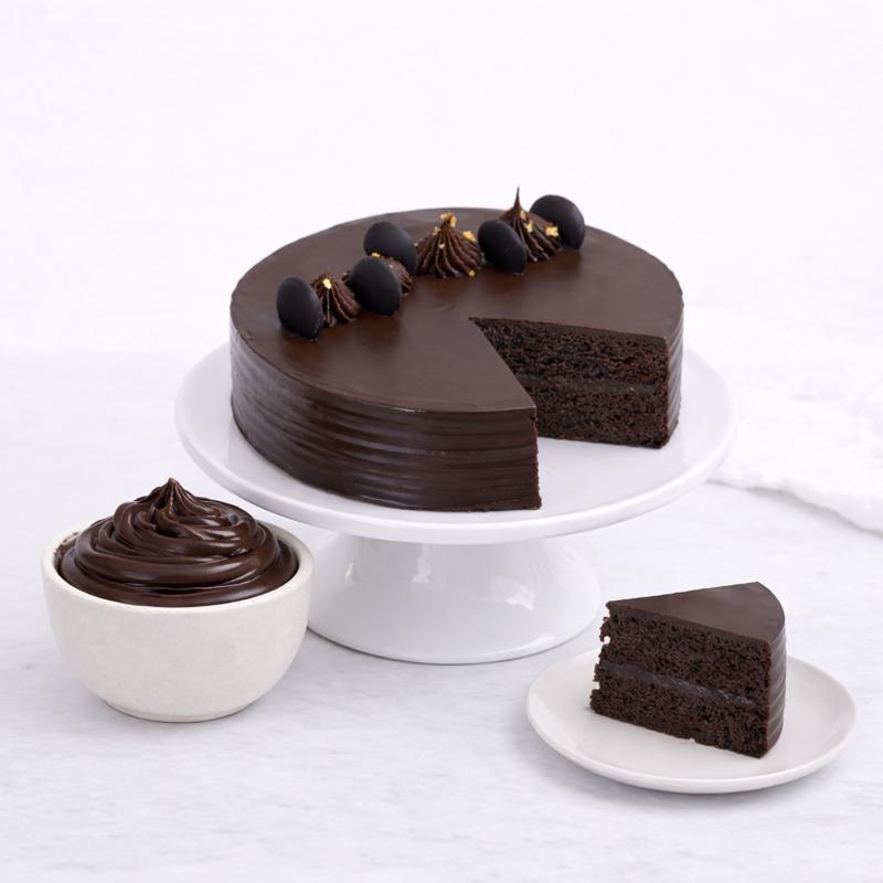 Classic Fudge Cake 4 Portion - Cakes gift from Buy Any Flowers Dubai in Al Quoz Industrial Area 4, Dubai, UAE - image 3