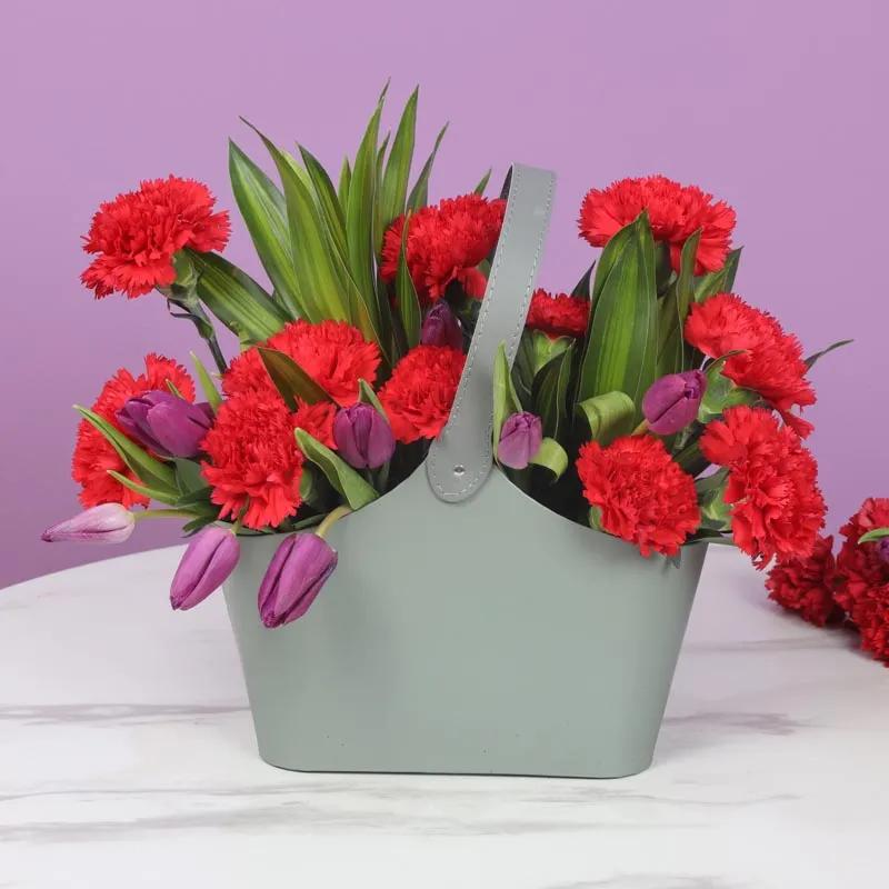 Red and Purple Flower Bag thumbnail 2