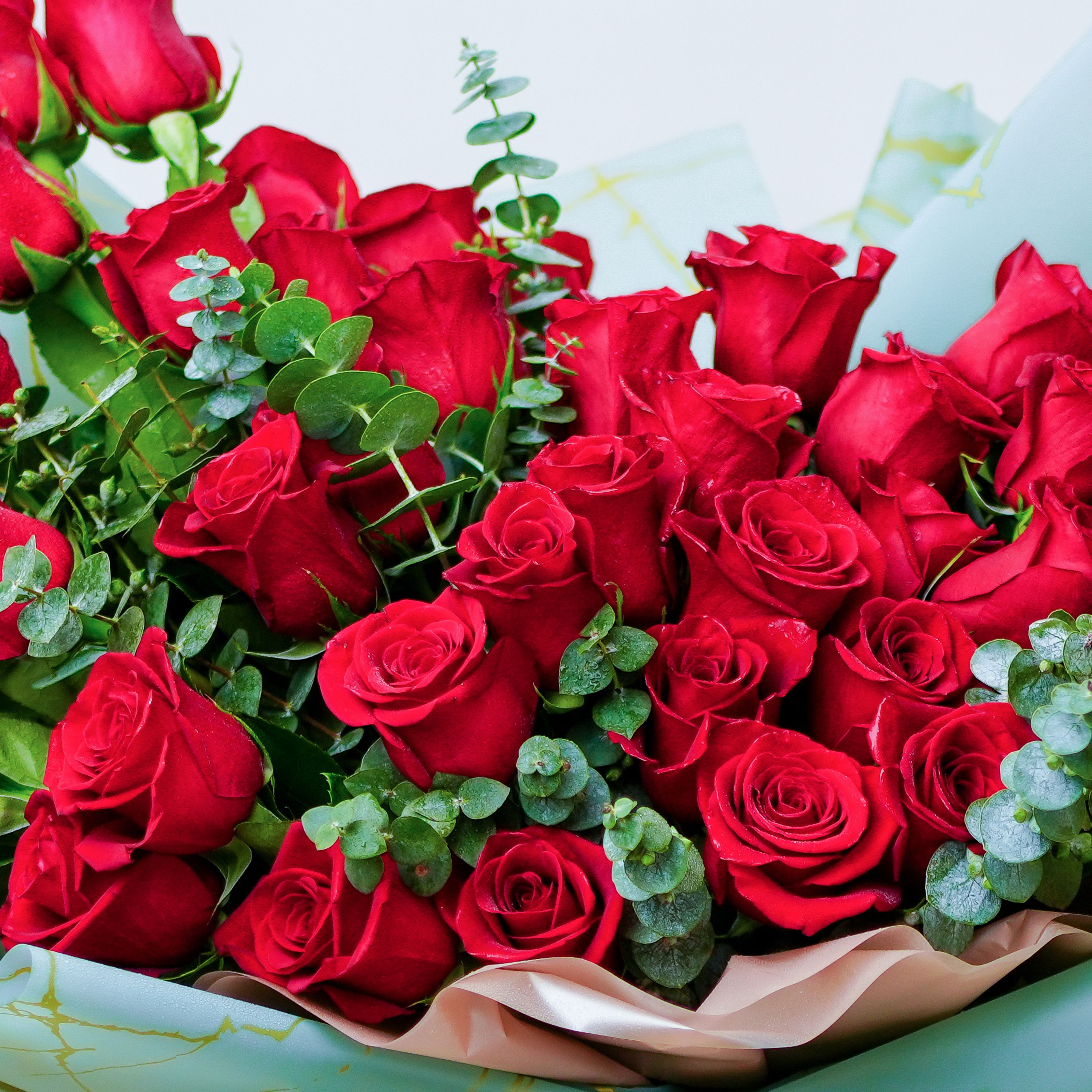 Deep Emotions 51 Red Roses Bouquet thumbnail 3