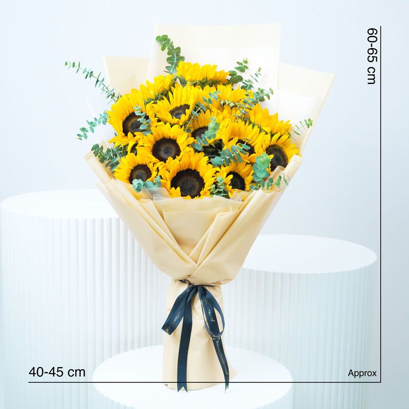 باقة مشمسة  من 15 زهرة من دوار الشمس  thumbnail 4