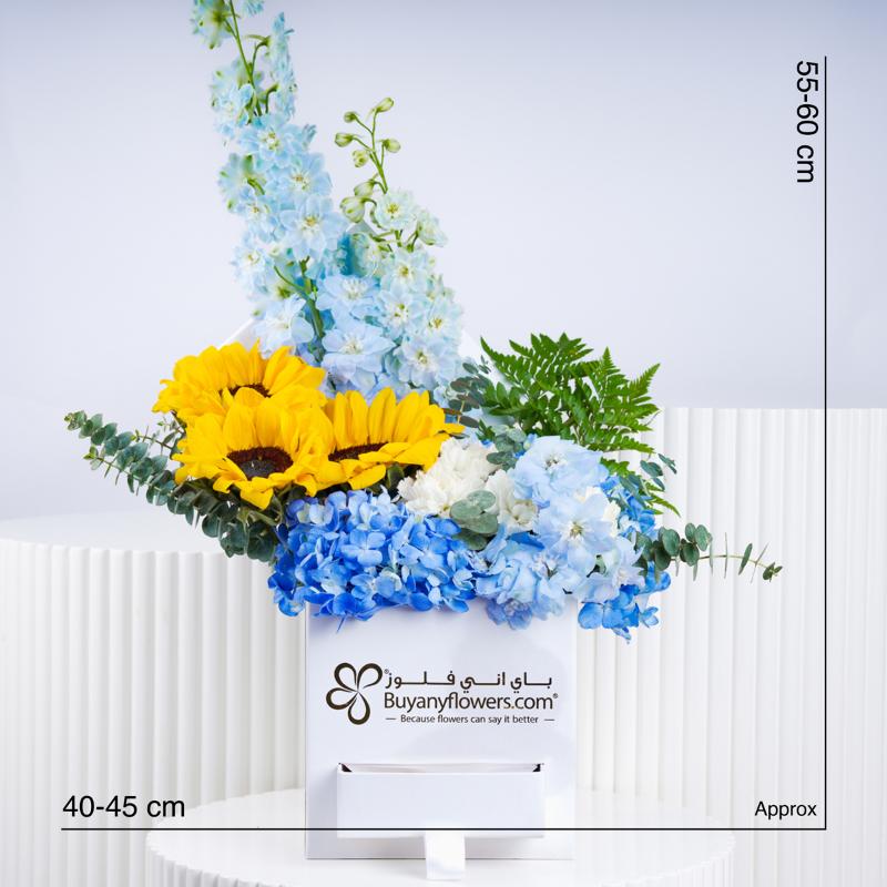 Sun and Sky Harmony Flower Box - Flowers gift from Buy Any Flowers Dubai in Al Quoz Industrial Area 4, Dubai, UAE - image 4