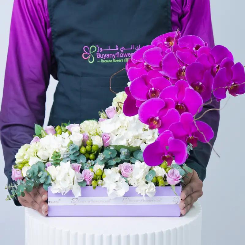 Pastel Flower in Purple Tray - Flowers gift from Buy Any Flowers Dubai in Al Quoz Industrial Area 4, Dubai, UAE - image 3