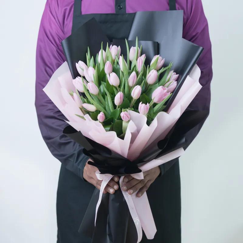 Dark Beauty 25 Tulips Bouquet - Flowers gift from Buy Any Flowers Dubai in Al Quoz Industrial Area 4, Dubai, UAE - image 2