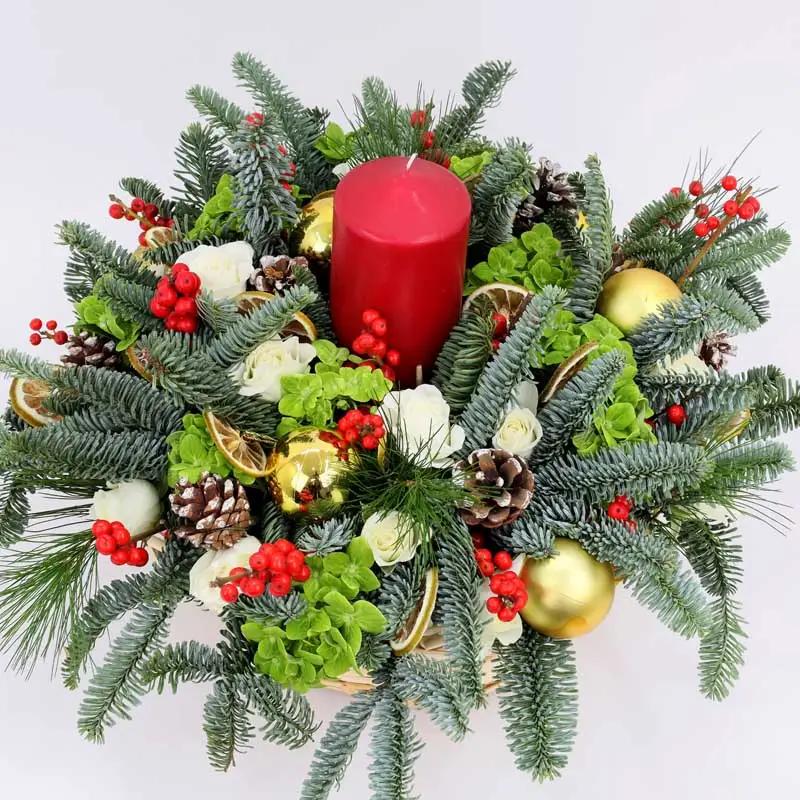 Seasons Greetings Flower Basket - Flowers gift from Buy Any Flowers Dubai in Al Quoz Industrial Area 4, Dubai, UAE - image 3
