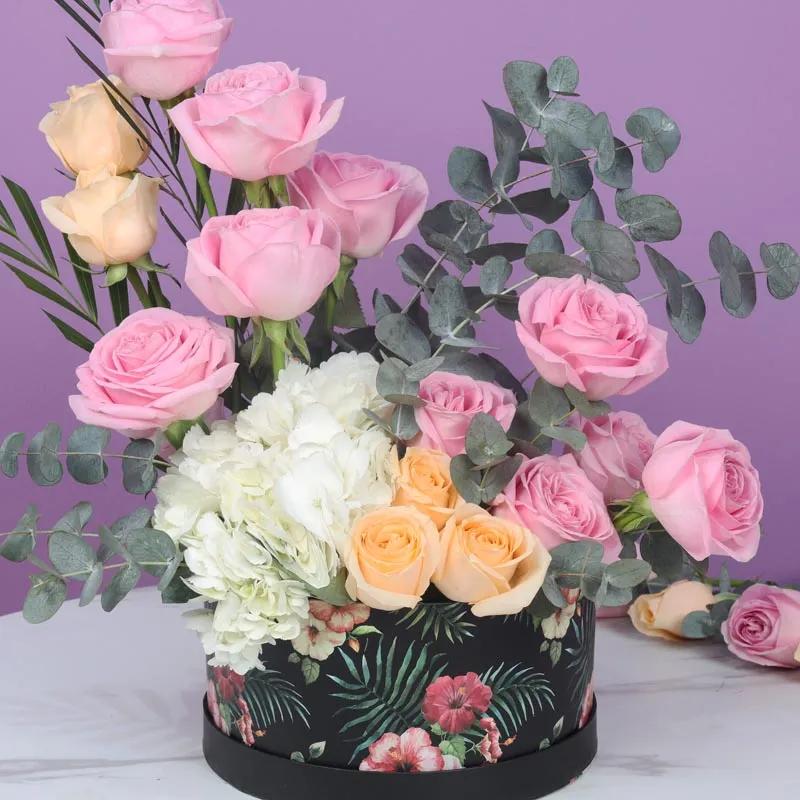 Pastel Flowers in Floral Printed Box thumbnail 2