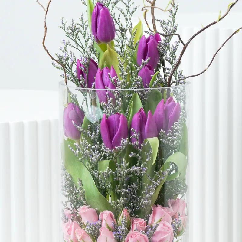 Purple and Pink Elegance Vase - Flowers gift from Buy Any Flowers Dubai in Al Quoz Industrial Area 4, Dubai, UAE - image 2